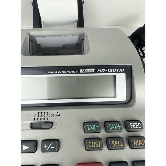 Casio HR-150TM Printing Calculator With Power Cord Tested Includes Paper - Picture 2 of 6